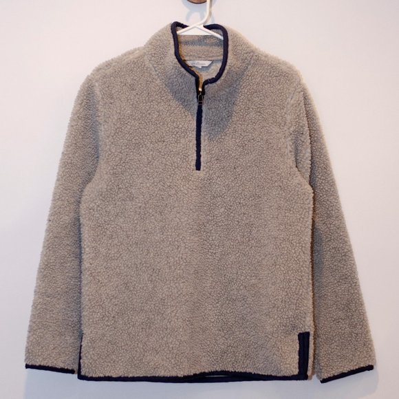L.L Bean Signature Sherpa Fleece Pullover - Picture 1 of 8